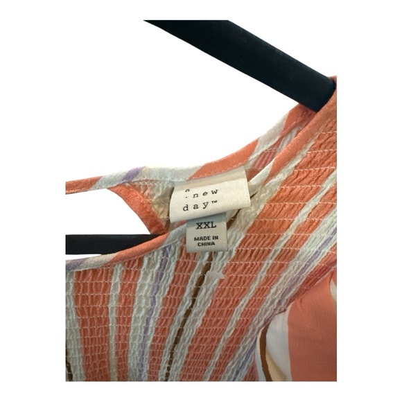 A New Day Striped Flutter Sleeve Dress – Tie Back – Size XXL – NWT - Picture 10 of 12